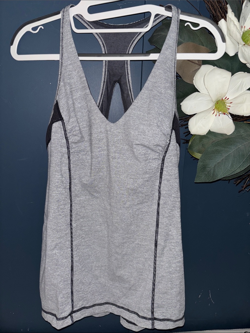 Lululemon Striped Grey Racerback Tank